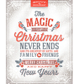 Christmas greeting card vector image