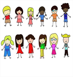 World Children set vector image