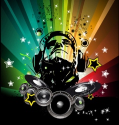 Dj background vector image