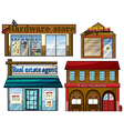 Different establishments vector image