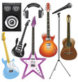Music instruments vector image