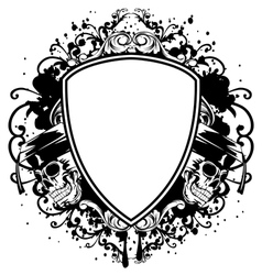 Skulls in graduation cap and board vector image