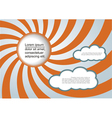 Sun and clouds background with place for your text vector image