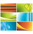 Set of colorful business cards vector image