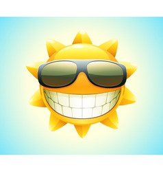 Sun cartoon vector image