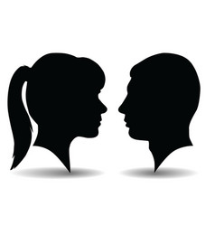 Profile silhouettes vector image