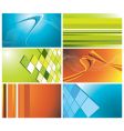 Set of colorful business cards vector image