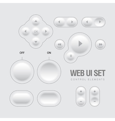 Light Web UI Elements Design vector image
