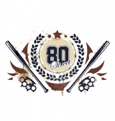 Grunge gang design vector image