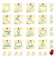 Sticker icon set vector image