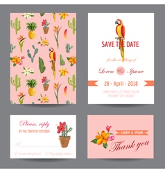 Invitation Card Save the Date Card Wedding Card vector image
