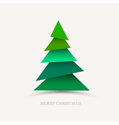Paper christmas tree vector image
