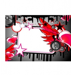 Love and music background vector image