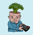 TV addict concept vector image