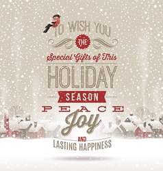 Christmas lettering greetings vector image