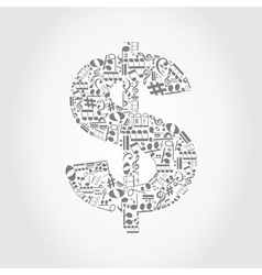 Music dollar vector image