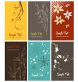 Set of floral business cards vector image