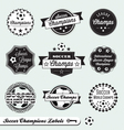 Soccer Champs Labels vector image
