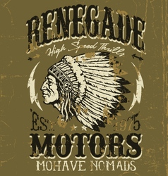 Vintage Americana Motorcycle Apparel Design vector image