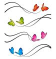 Butterflies elements vector image