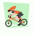 Funny little kids ride a bicycle race vector image