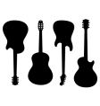 Guitars silhouettes Guitars silhouettes vector image