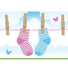 Clothespins vector image