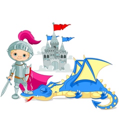 Dragon and Knight vector image