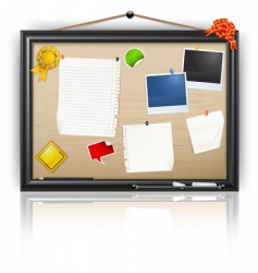 Notice board vector image