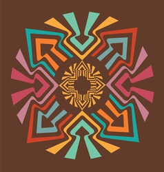 Color arrow mandala vector image
