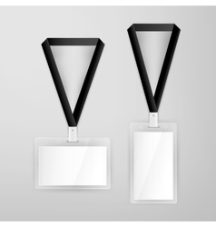 Name Tags Blank Mockup vector image