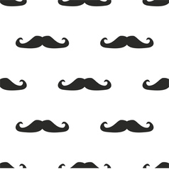 Seamless mustache pattern texture or background vector image