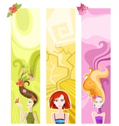 Hairstyle card vector image