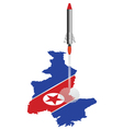 North Korea Rocket vector image