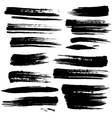 Set of grunge brush strokes vector image