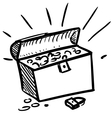 Old pirate treasure cartoon icon vector image