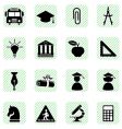 Education icons set vector image