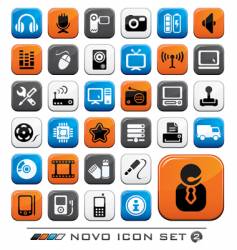 Video audio and computer icons vector image