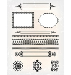 Set of abstract frame pattern vector image