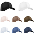 Baseball hats template vector image