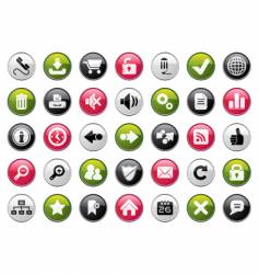 Internet icon set vector image