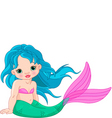 Mermaid baby girl vector image
