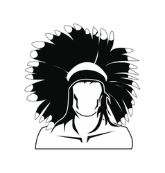 American indian icon vector image