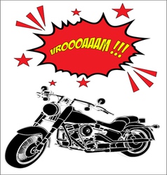 Chopper motorcycle silhouette Chopper motorcycle silhouette vector image