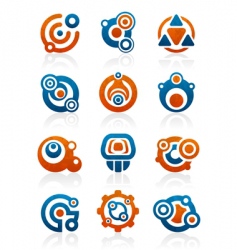 Abstract tribal icons and symbols vector image