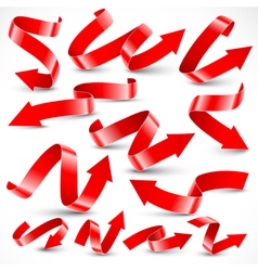 Red arrows vector image