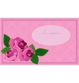 Invitation with roses vector image