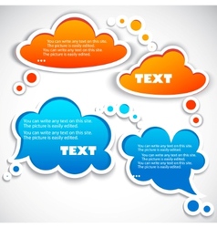 Paper speech bubble vector image