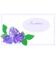 Invitation with roses vector image