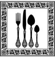 Retro cutlery vector image